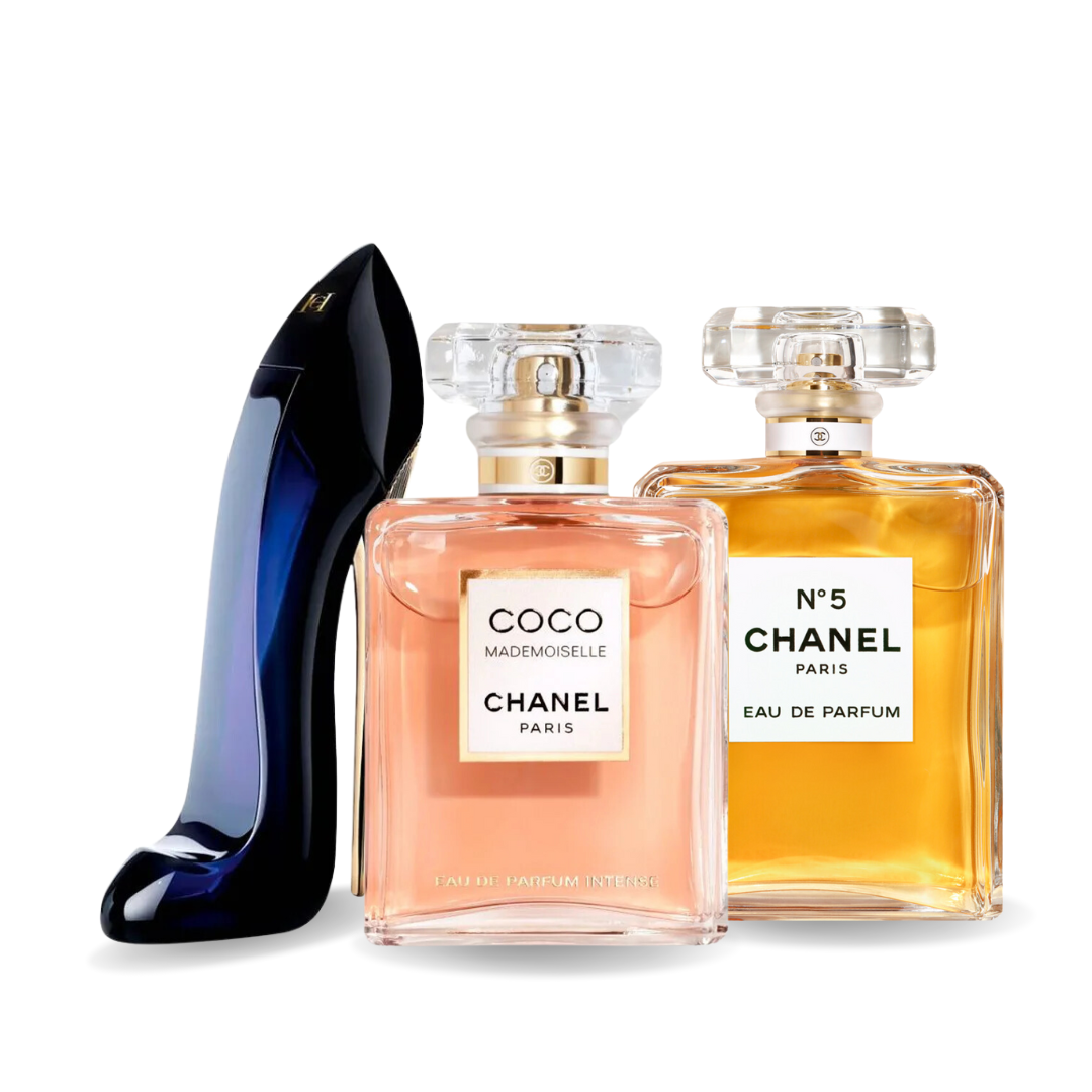 Set di 3 profumi Good girl, Coco mademoiselle e Nº5 100ml