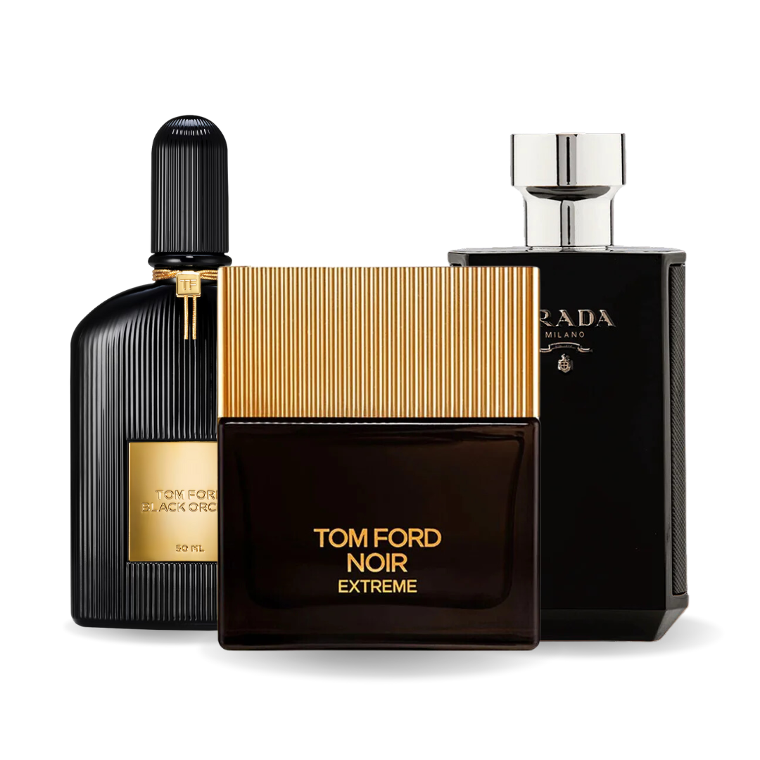 Set di 3 Profumi Black orchid, Noir extreme e Prada intense 100ml